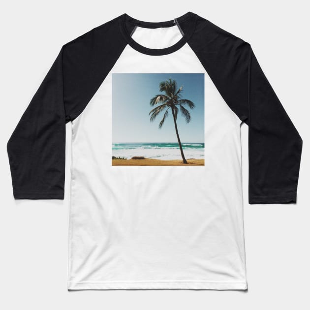 Palm tree by the Beach Baseball T-Shirt by AlexandraStr